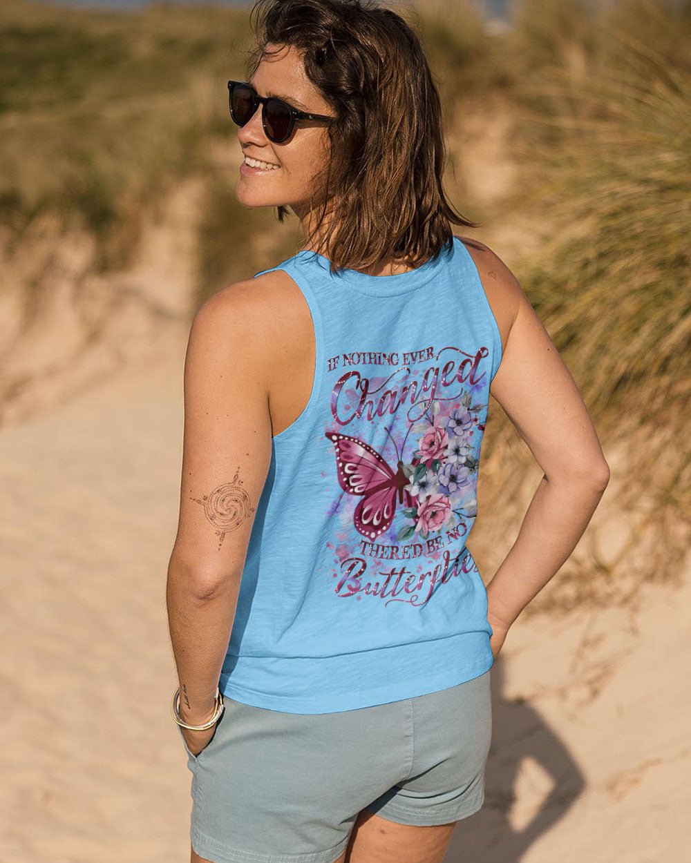 IF NOTHING EVER CHANGED BUTTERFLY ALL OVER PRINT - YHLN2706243