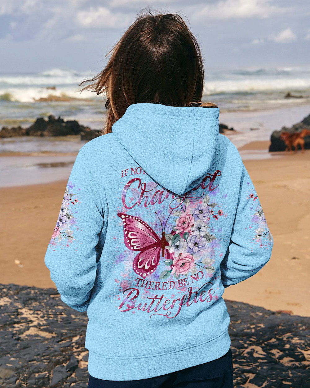 IF NOTHING EVER CHANGED BUTTERFLY ALL OVER PRINT - YHLN2706243