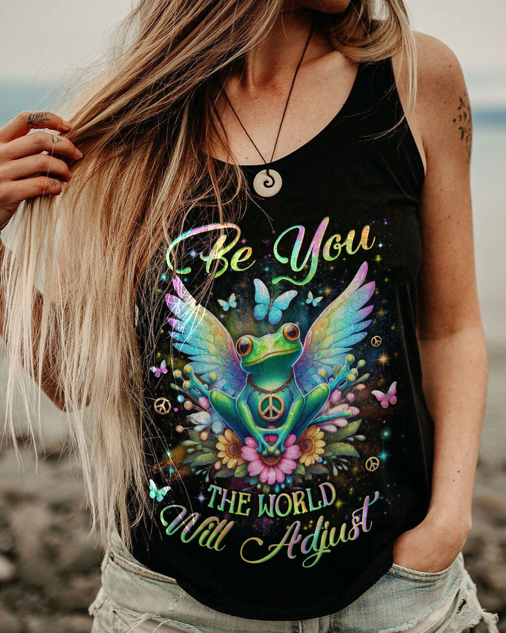 BE YOU THE WORLD WILL ADJUST FROG FAIRY ALL OVER PRINT - YHLN2811231