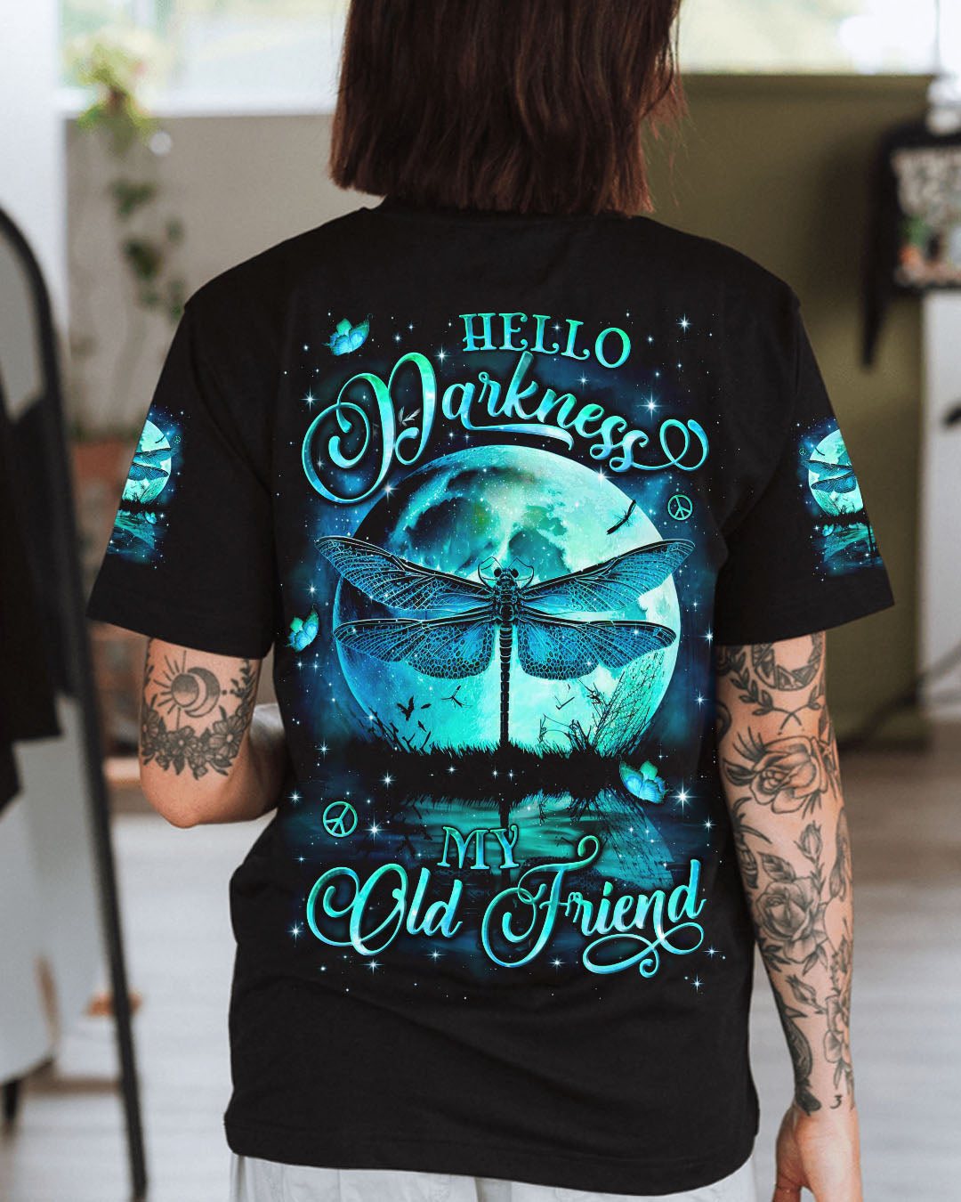 HELLO DARKNESS MY OLD FRIEND DRAGONFLY ALL OVER PRINT - YHLN2811251