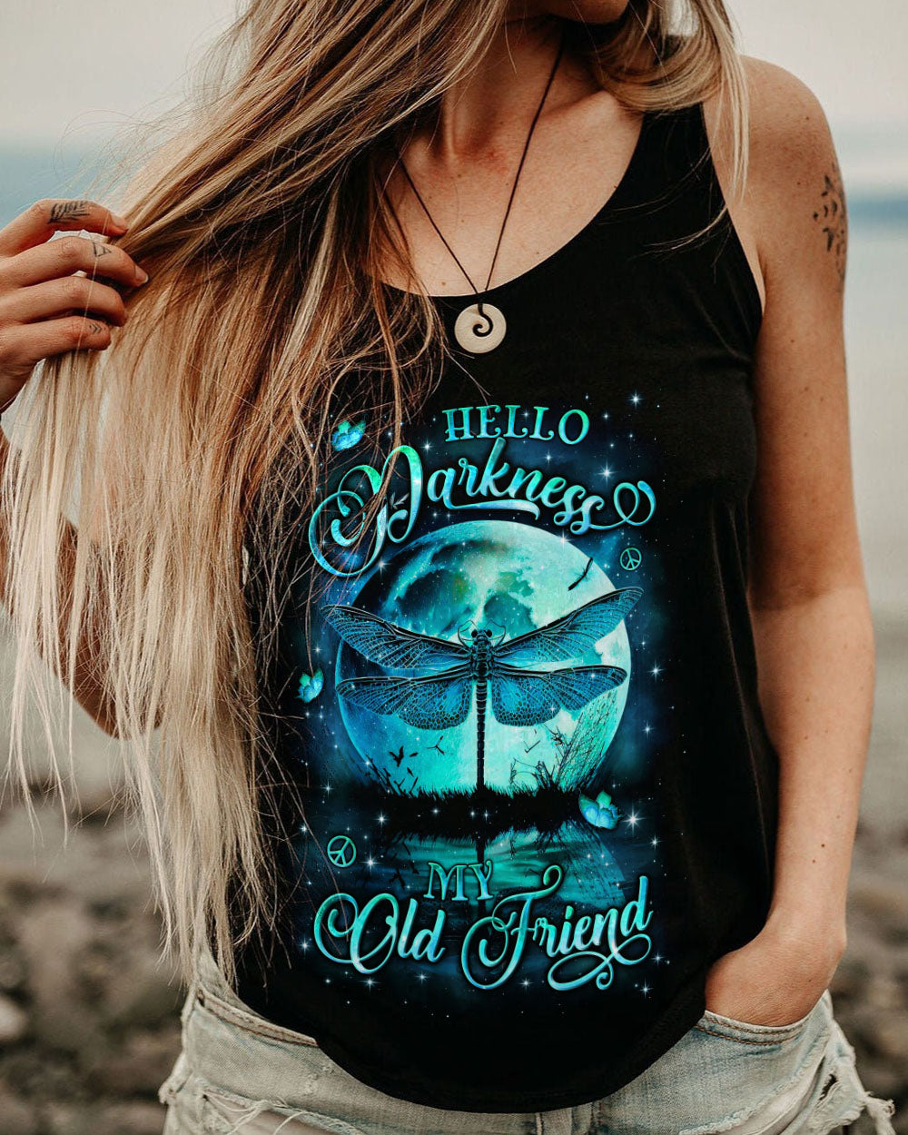 HELLO DARKNESS MY OLD FRIEND DRAGONFLY ALL OVER PRINT - YHLN2811251