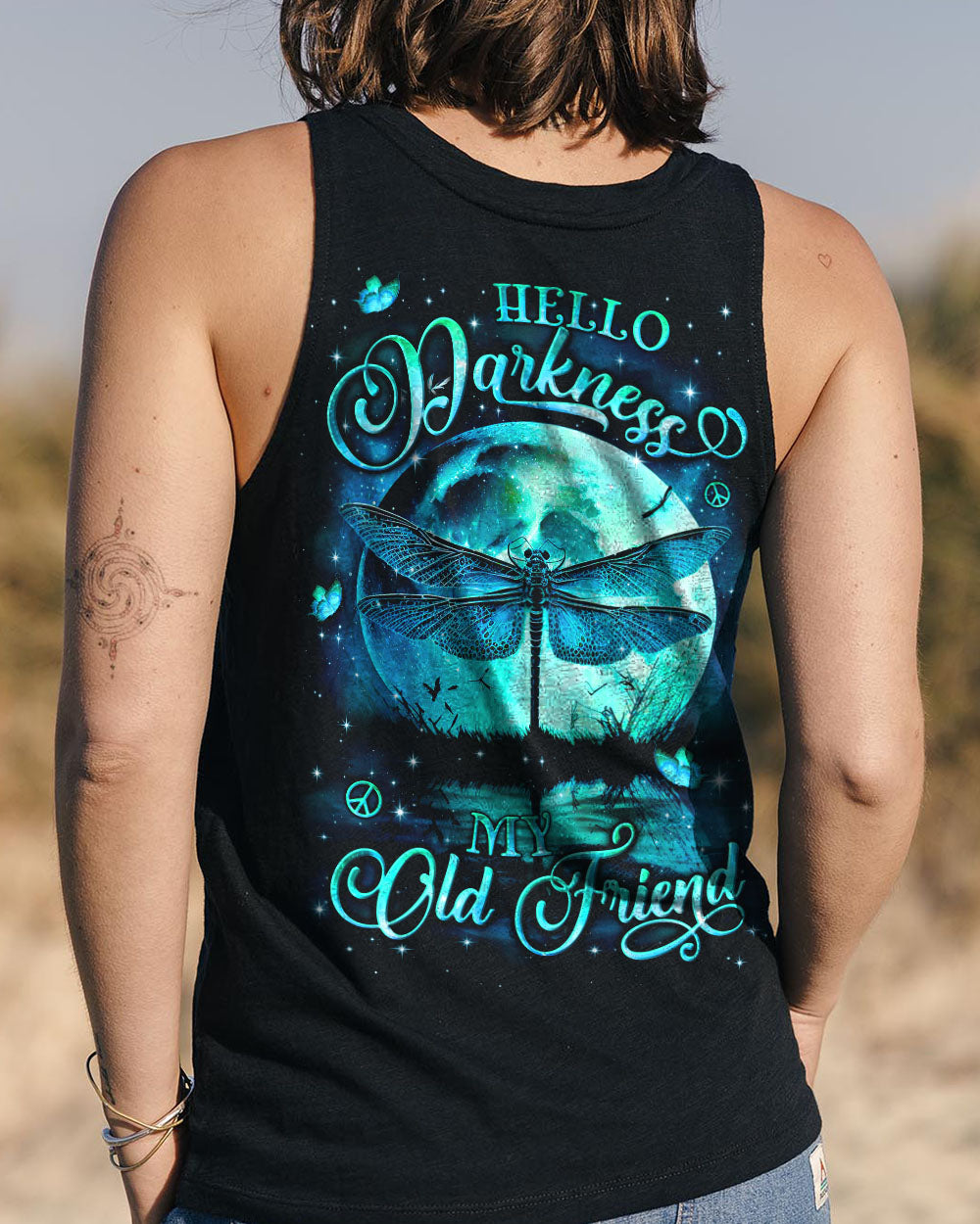 HELLO DARKNESS MY OLD FRIEND DRAGONFLY ALL OVER PRINT - YHLN2811251