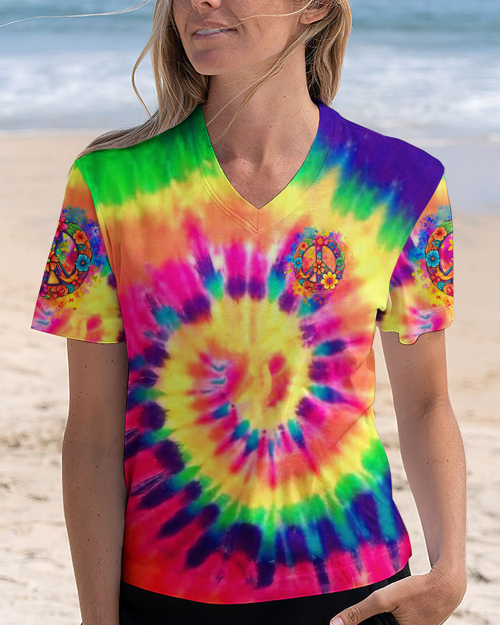 PEACE Y'ALL TIE DYE ALL OVER PRINT - YHLN2907244