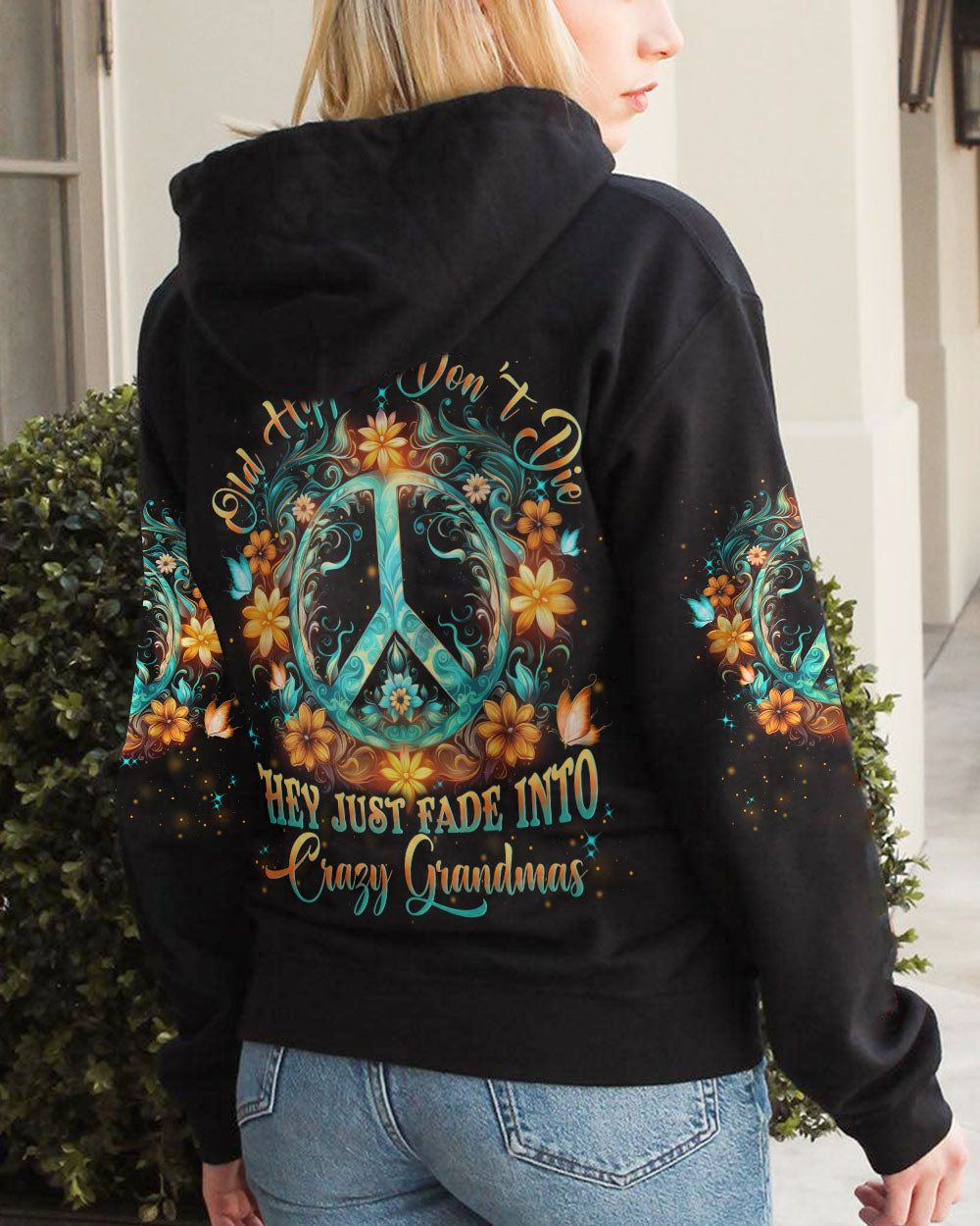 OLD HIPPIES DON'T DIE HIPPIE GRANDMA ALL OVER PRINT - YHLN2908234