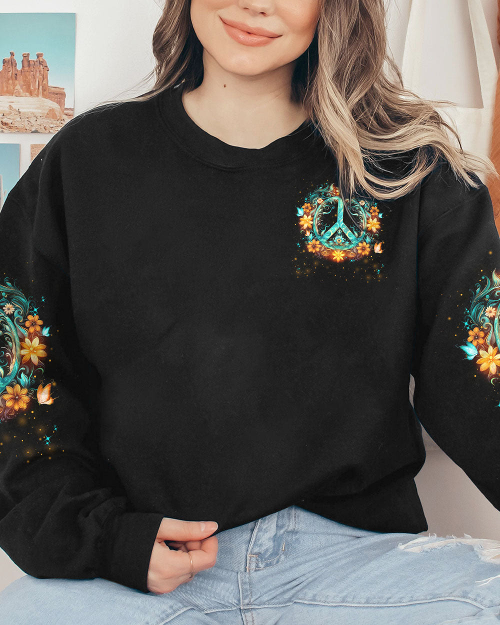 OLD HIPPIES DON'T DIE HIPPIE GRANDMA ALL OVER PRINT - YHLN2908234