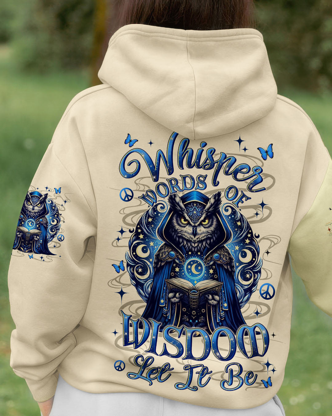 WHISPER WORDS OF WISDOM LET IT BE OWL ALL OVER PRINT - YHLN2910251