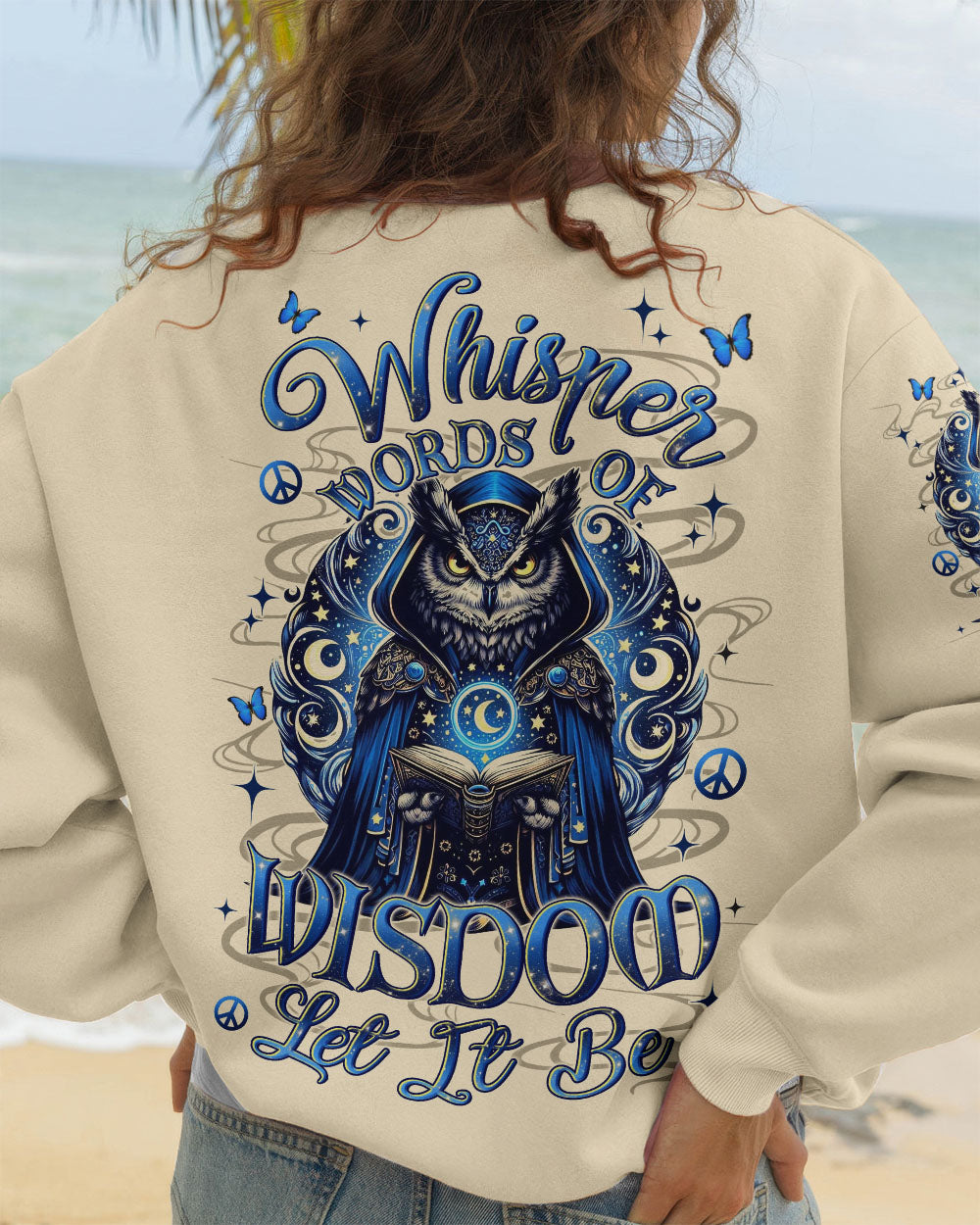 WHISPER WORDS OF WISDOM LET IT BE OWL ALL OVER PRINT - YHLN2910251