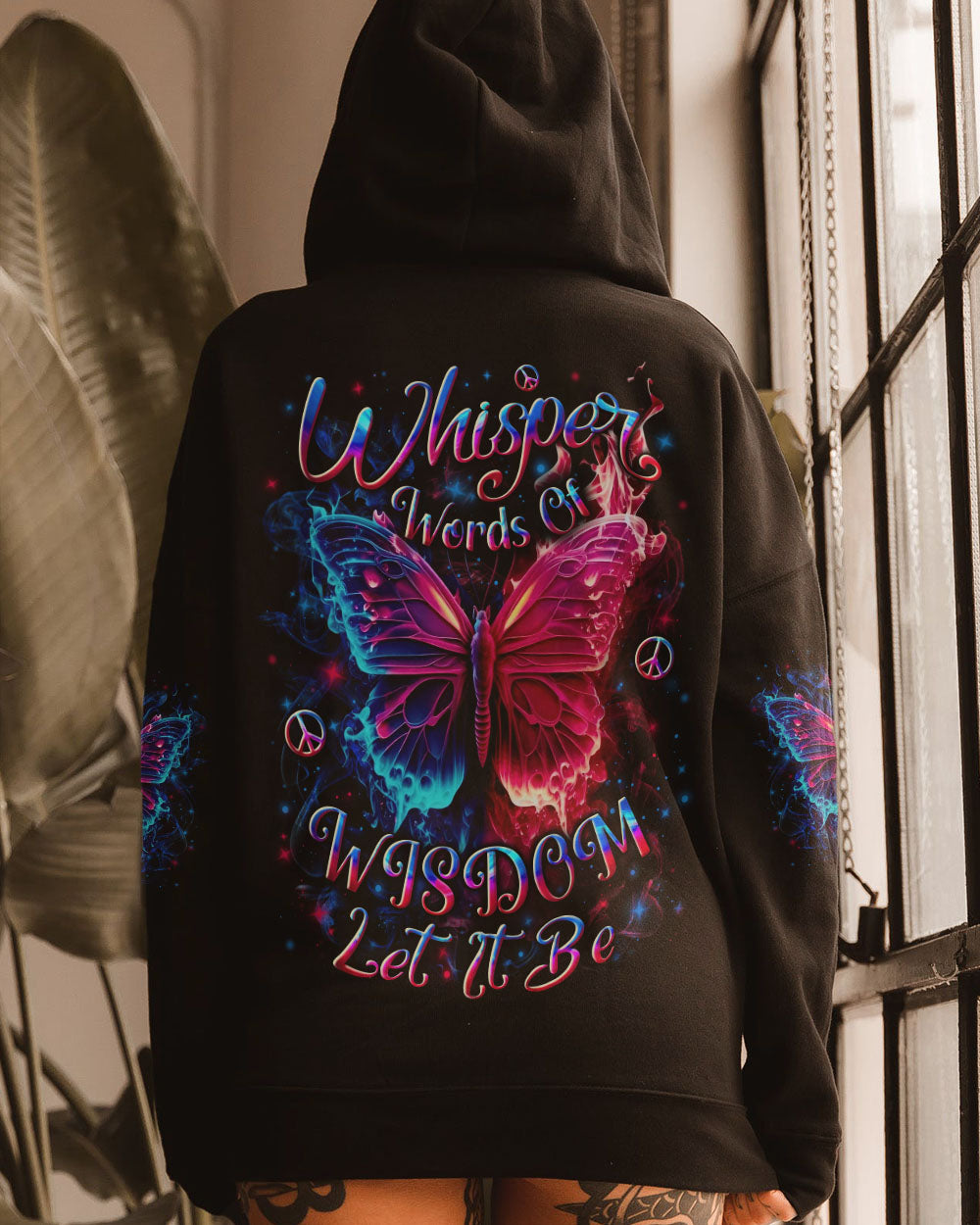 WHISPER WORDS OF WISDOM LET IT BE BUTTERFLY ALL OVER PRINT - YHLN3010243