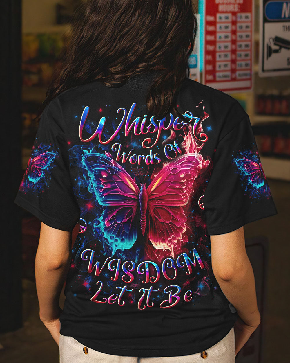 WHISPER WORDS OF WISDOM LET IT BE BUTTERFLY ALL OVER PRINT - YHLN3010243