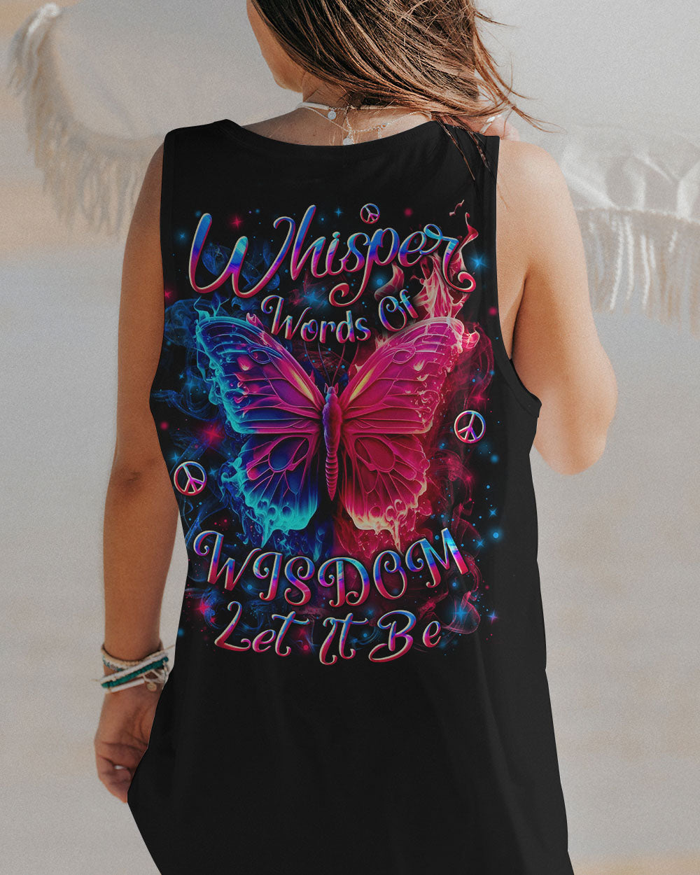 WHISPER WORDS OF WISDOM LET IT BE BUTTERFLY ALL OVER PRINT - YHLN3010243