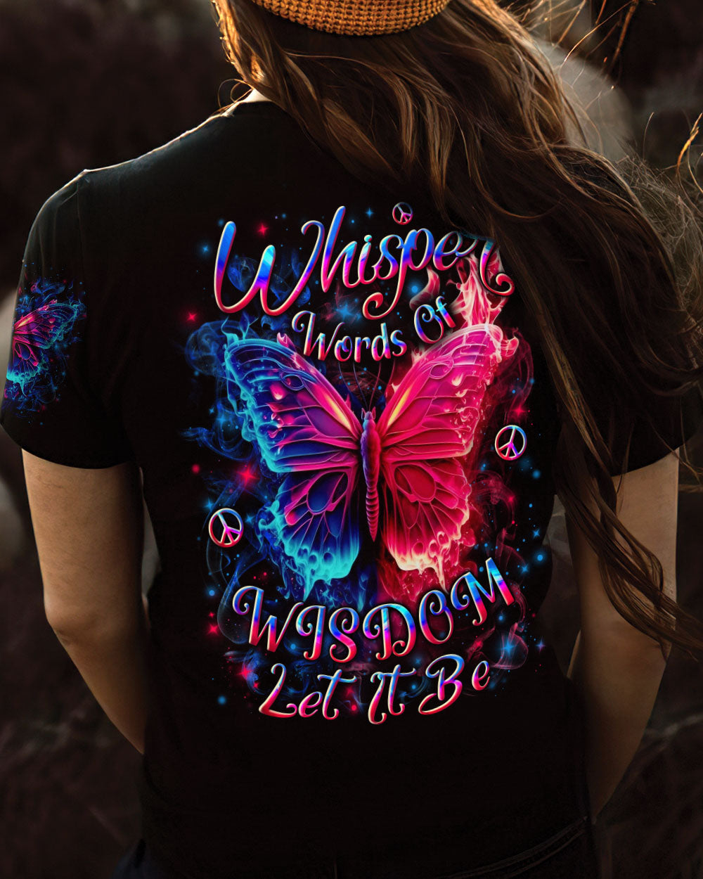 WHISPER WORDS OF WISDOM LET IT BE BUTTERFLY ALL OVER PRINT - YHLN3010243
