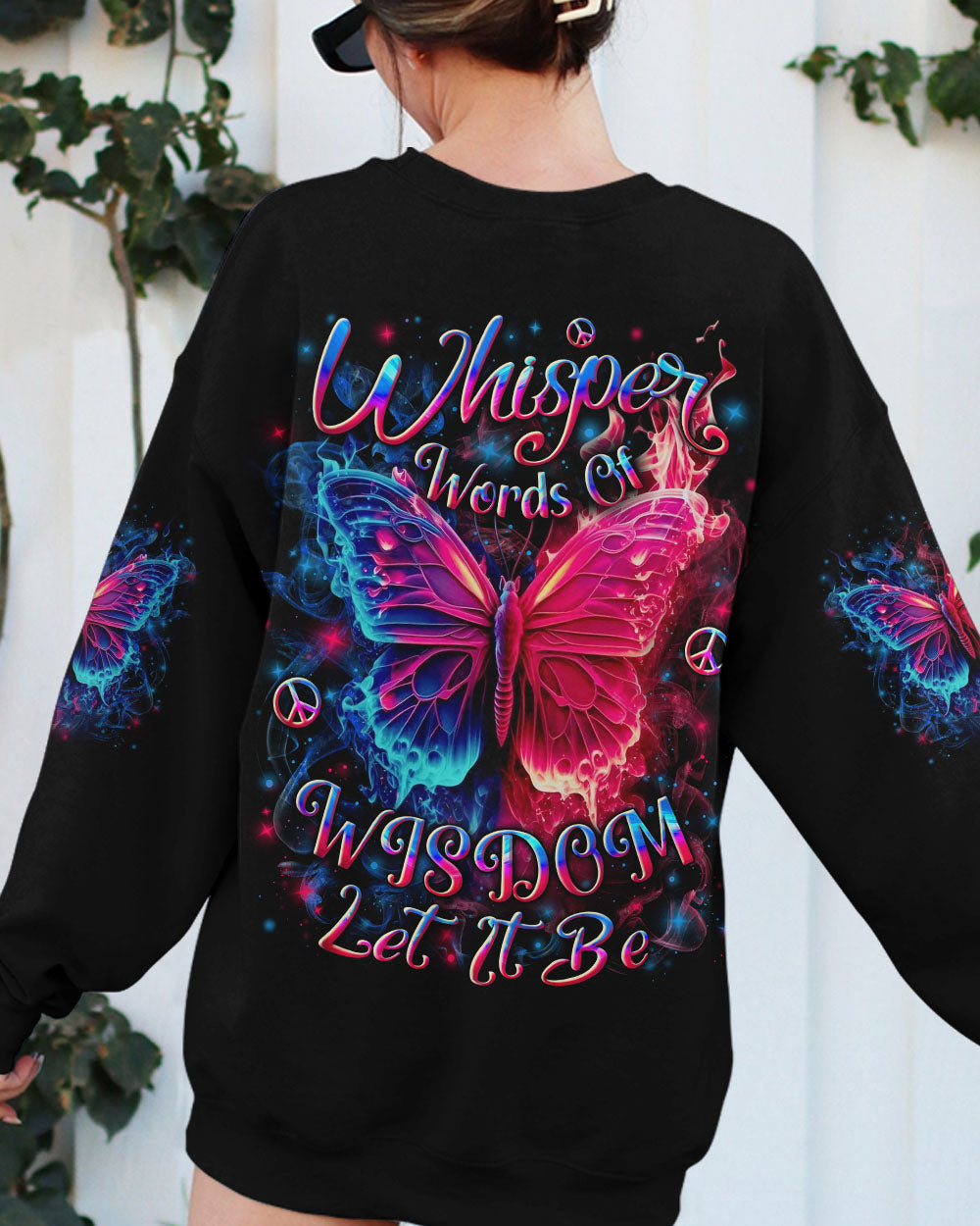 WHISPER WORDS OF WISDOM LET IT BE BUTTERFLY ALL OVER PRINT - YHLN3010243