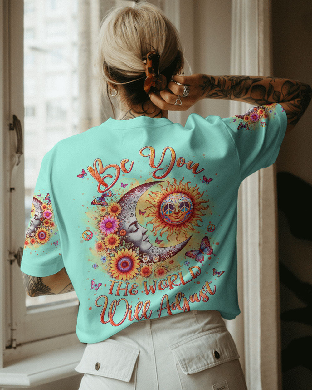 BE YOU THE WORLD WILL ADJUST SUN MOON ALL OVER PRINT - YHLN3011231