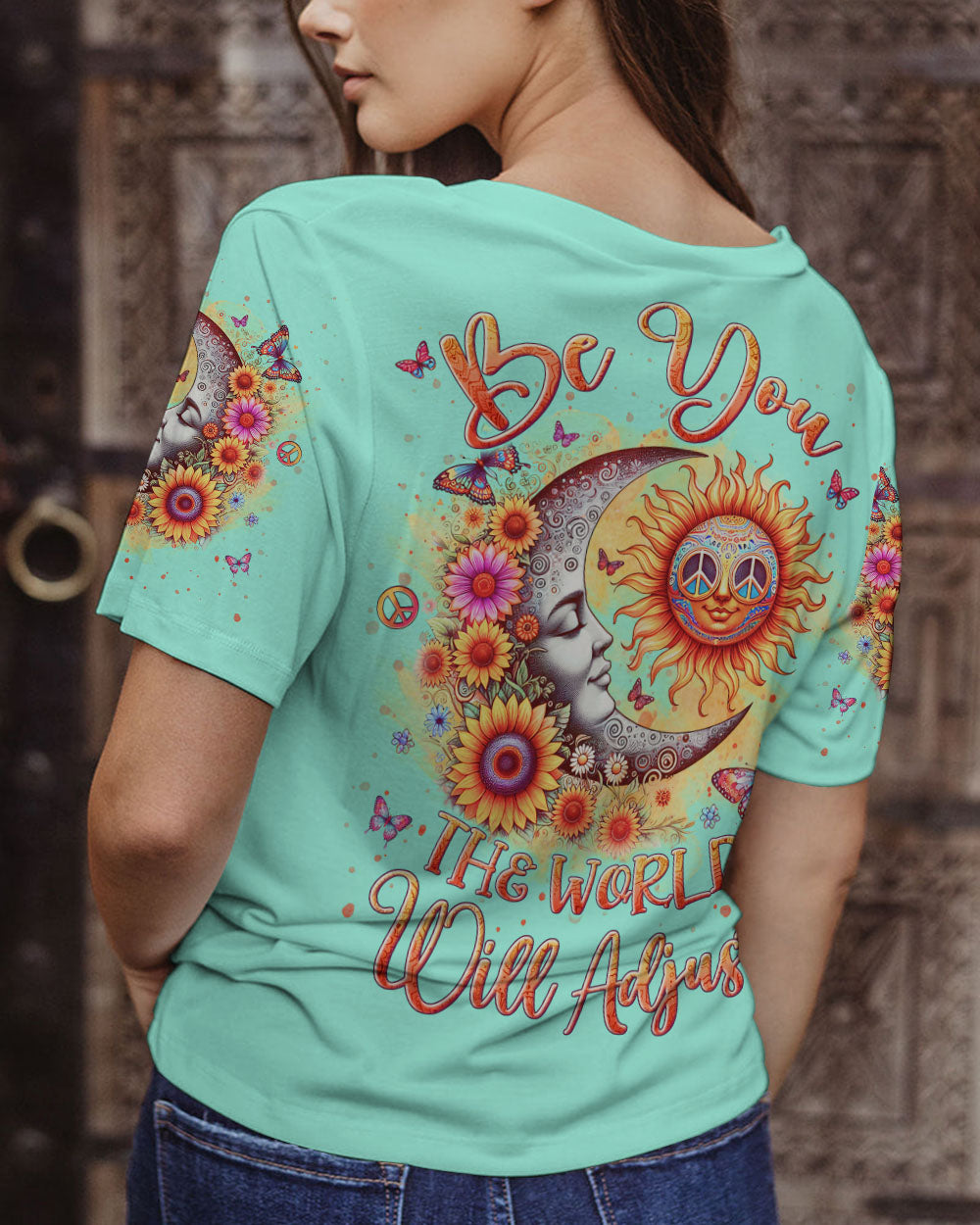 BE YOU THE WORLD WILL ADJUST SUN MOON ALL OVER PRINT - YHLN3011231