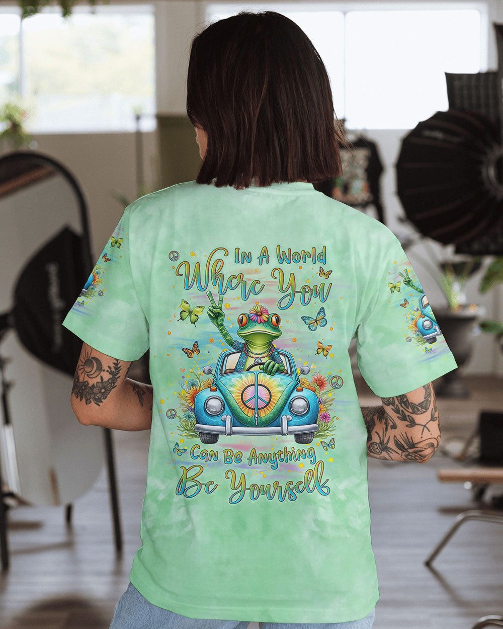 BE YOURSELF FROG ALL OVER PRINT - YHLN3101242