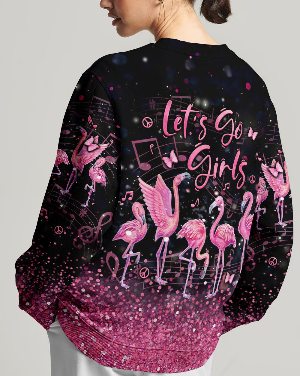 LET'S GO GIRLS FLAMINGO ALL OVER PRINT - YHLN3105242