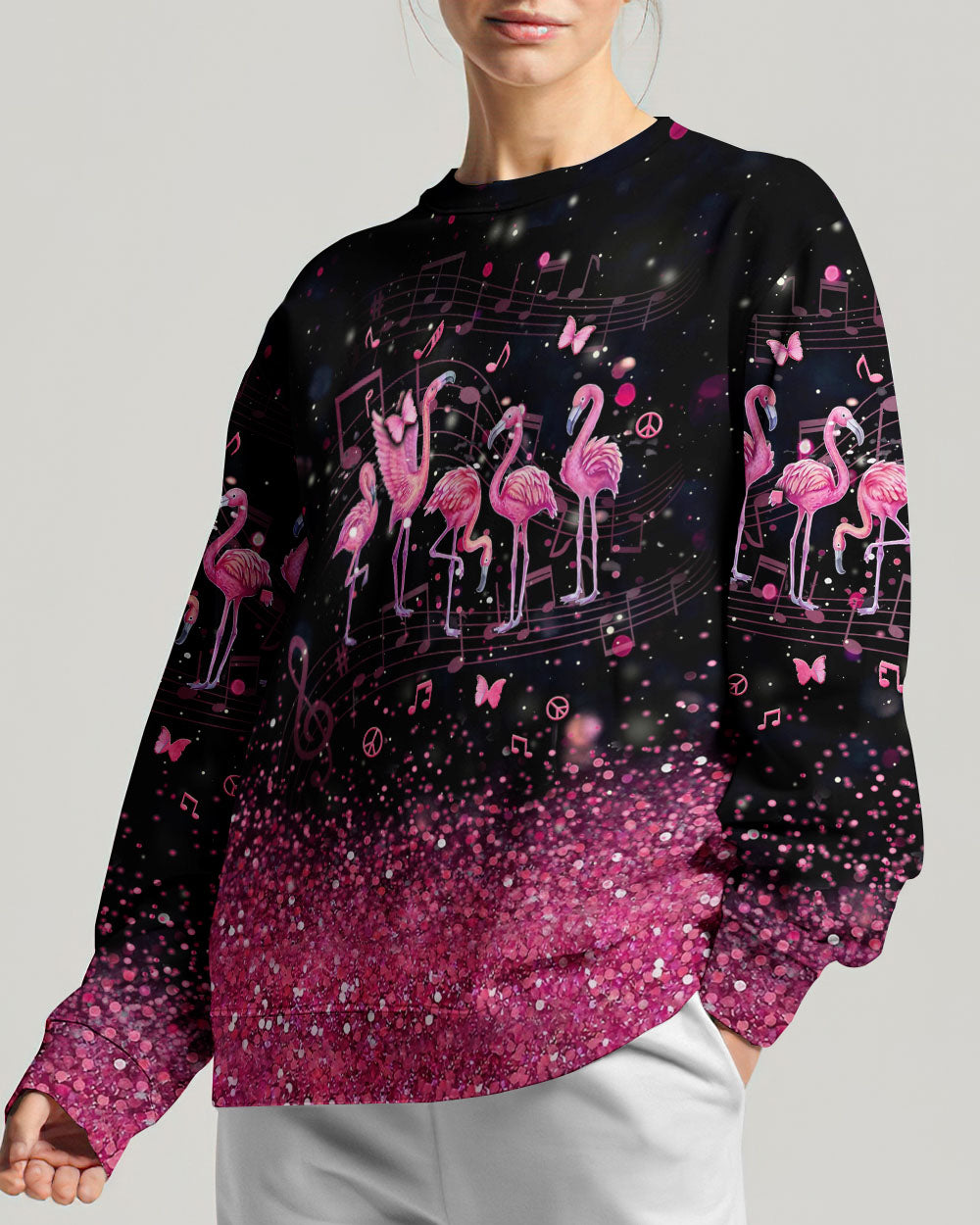LET'S GO GIRLS FLAMINGO ALL OVER PRINT - YHLN3105242