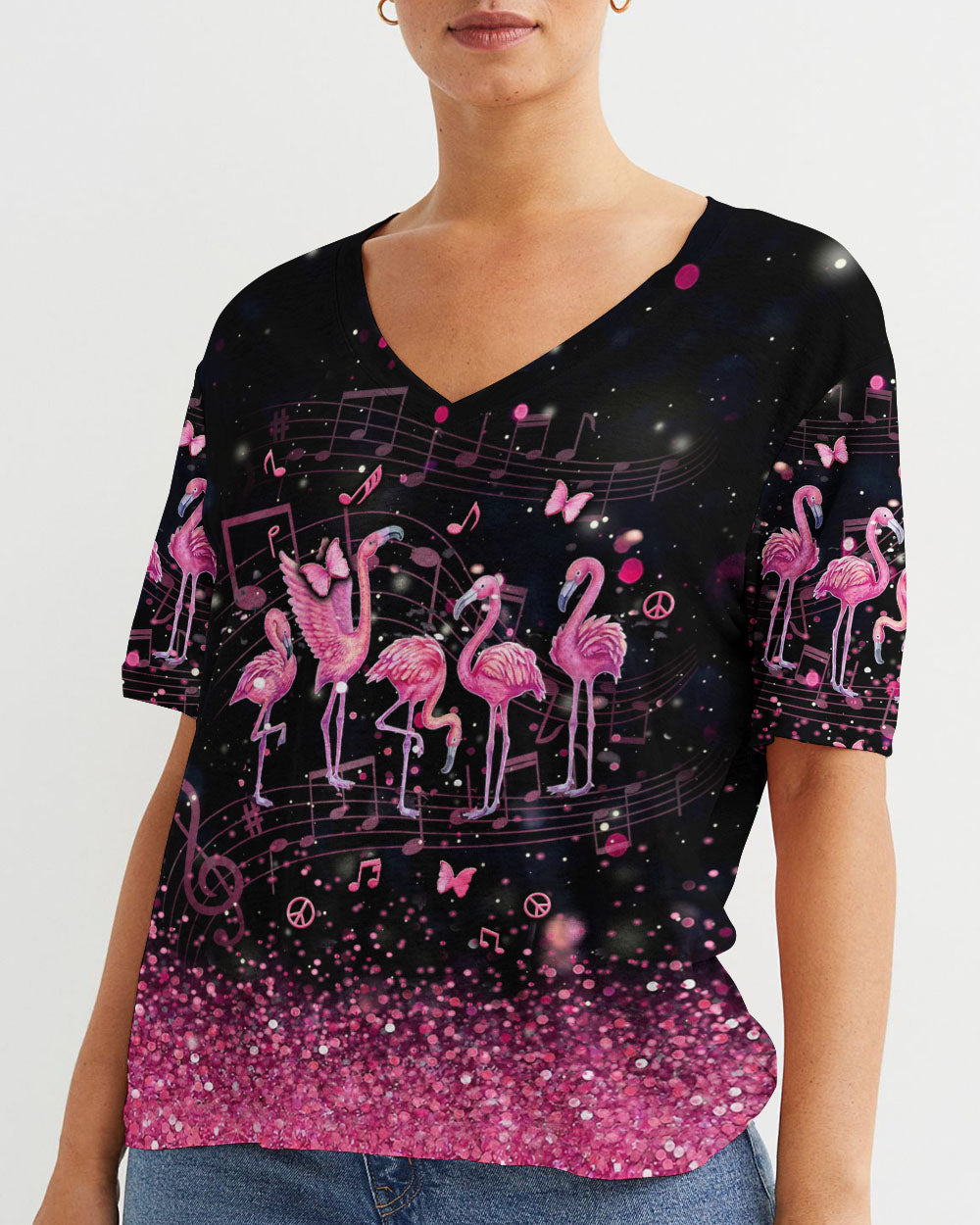 LET'S GO GIRLS FLAMINGO ALL OVER PRINT - YHLN3105242