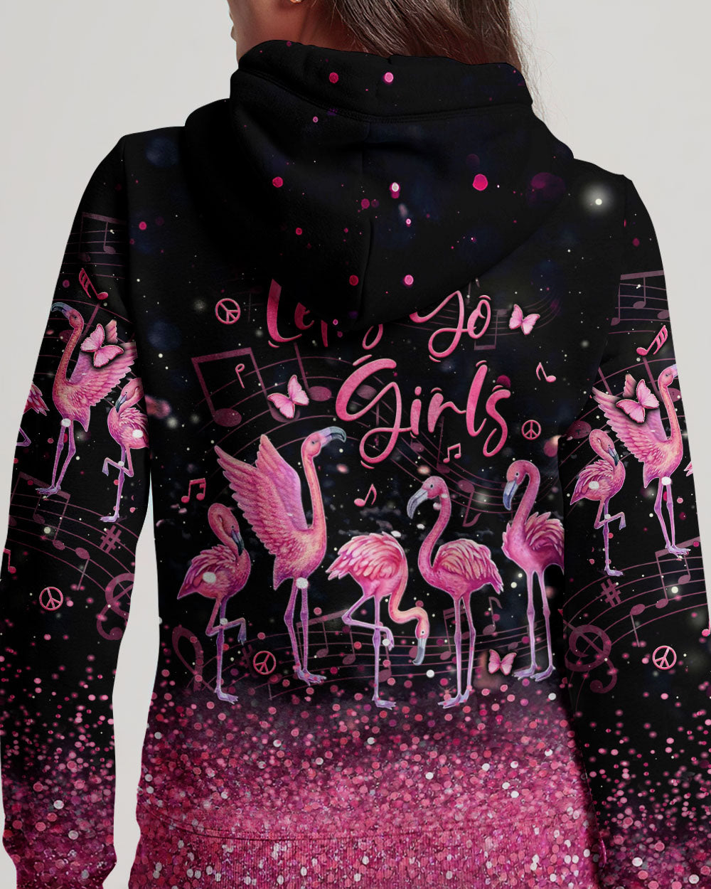 LET'S GO GIRLS FLAMINGO ALL OVER PRINT - YHLN3105242