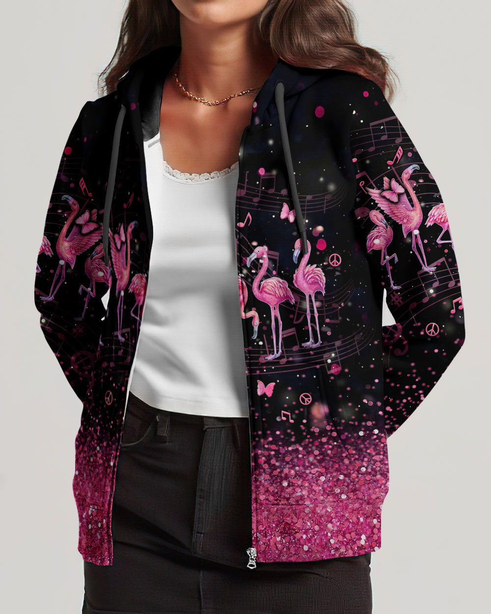 LET'S GO GIRLS FLAMINGO ALL OVER PRINT - YHLN3105242