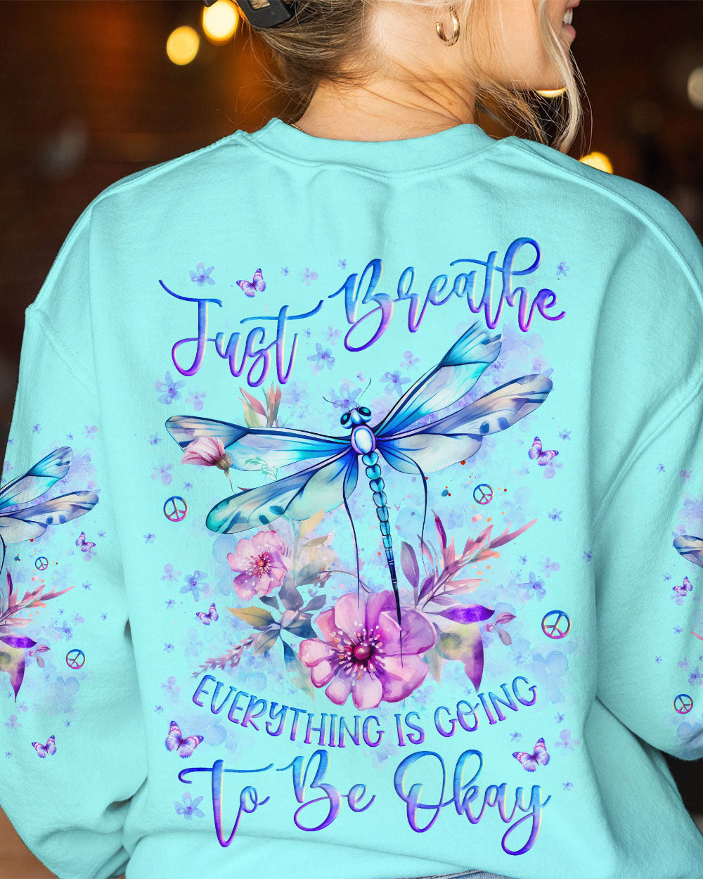 JUST BREATHE DRAGONFLY ALL OVER PRINT - YHLN3110234