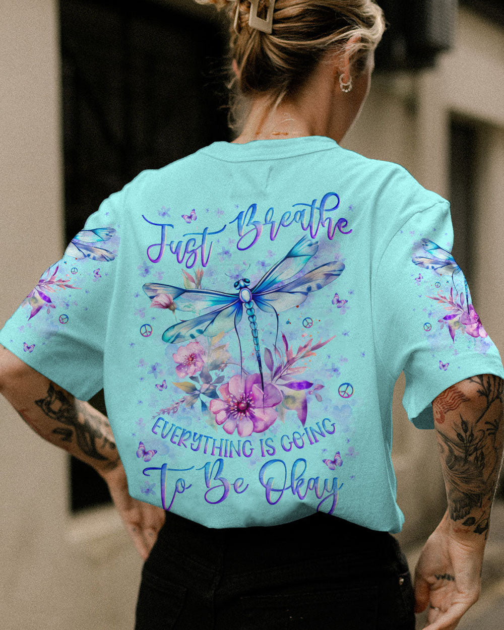 JUST BREATHE DRAGONFLY ALL OVER PRINT - YHLN3110234