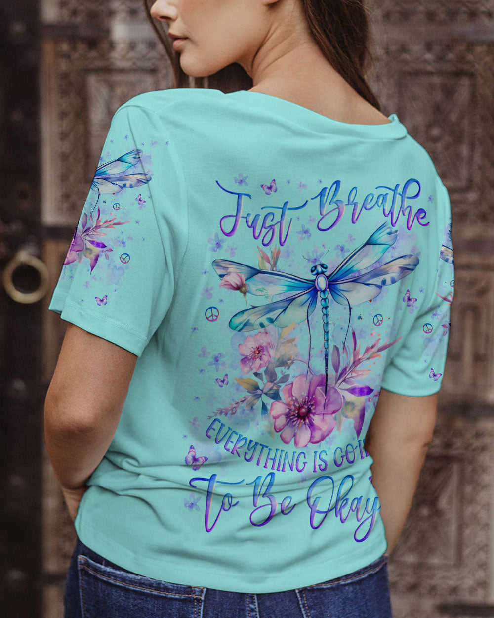 JUST BREATHE DRAGONFLY ALL OVER PRINT - YHLN3110234
