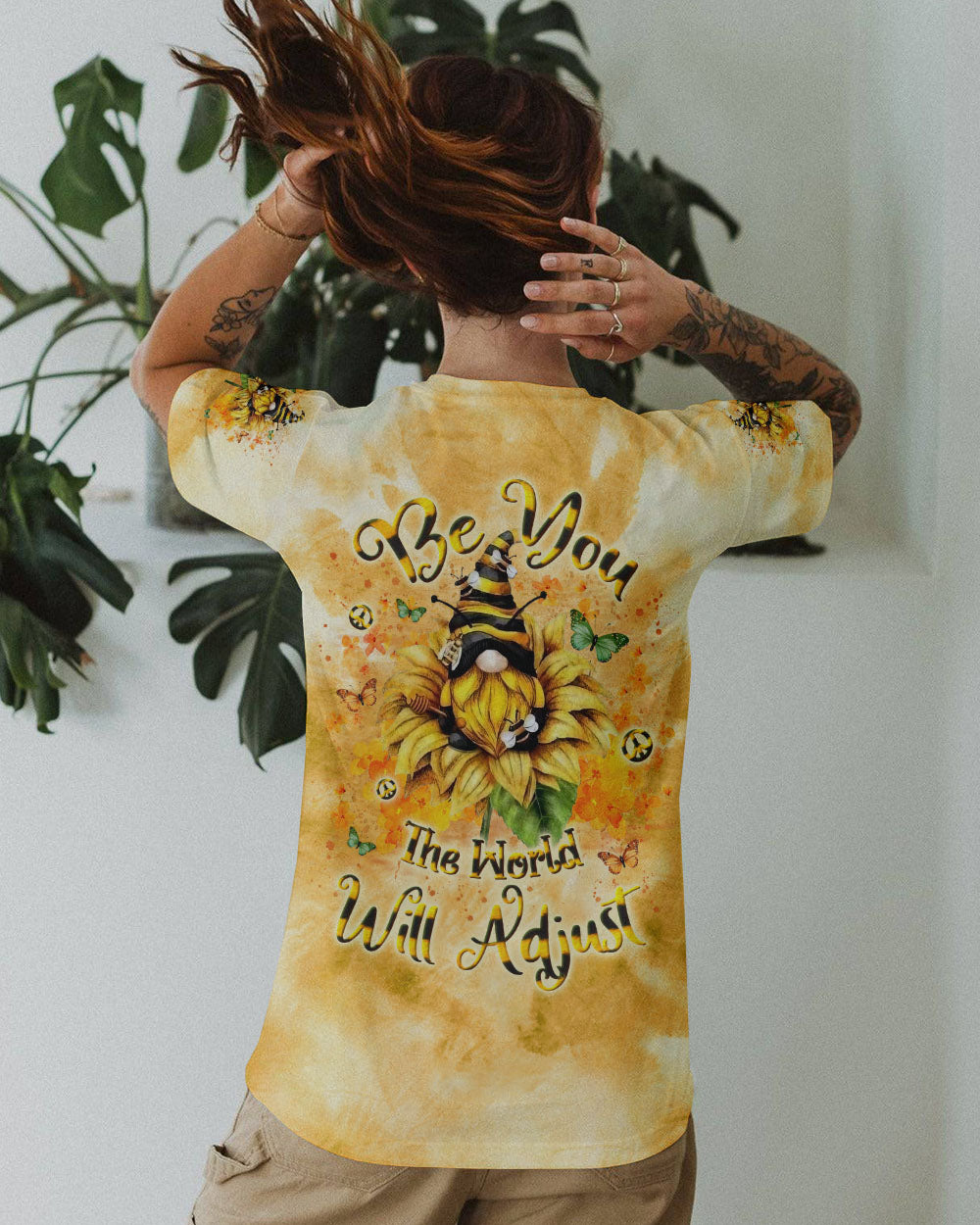 BE YOU THE WORLD WILL ADJUST GNOME ALL OVER PRINT - YHLN2501244