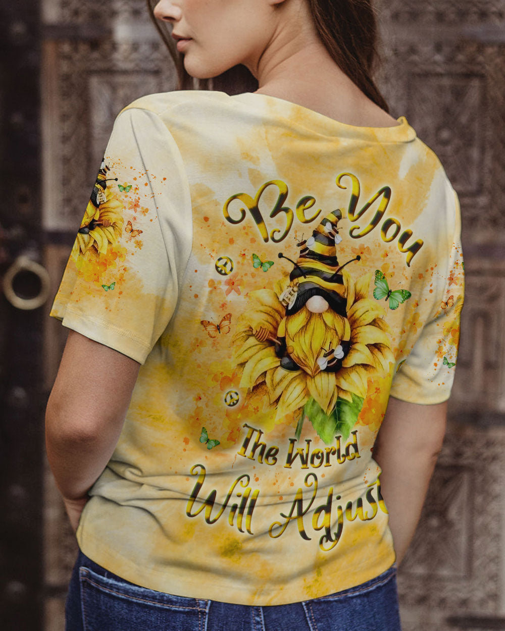 BE YOU THE WORLD WILL ADJUST GNOME ALL OVER PRINT - YHLN2501244