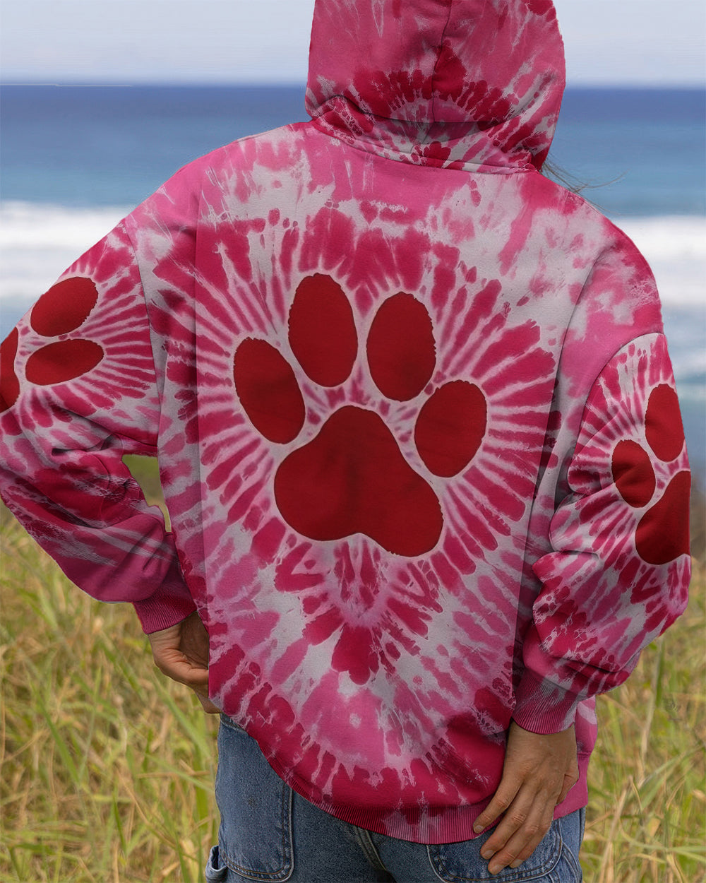 PINK SWIRL PAW ALL OVER PRINT - YHLT0201262