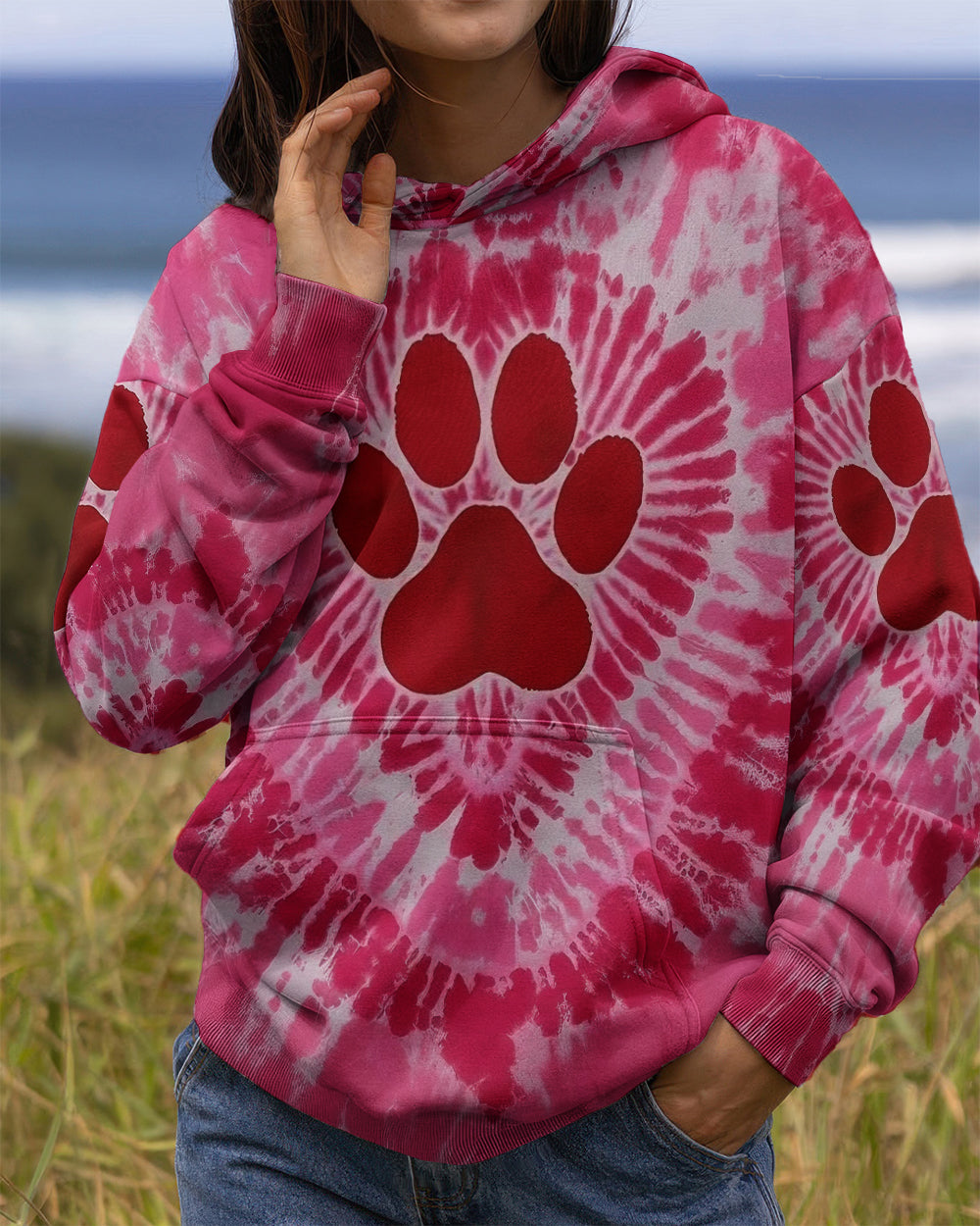 PINK SWIRL PAW ALL OVER PRINT - YHLT0201262