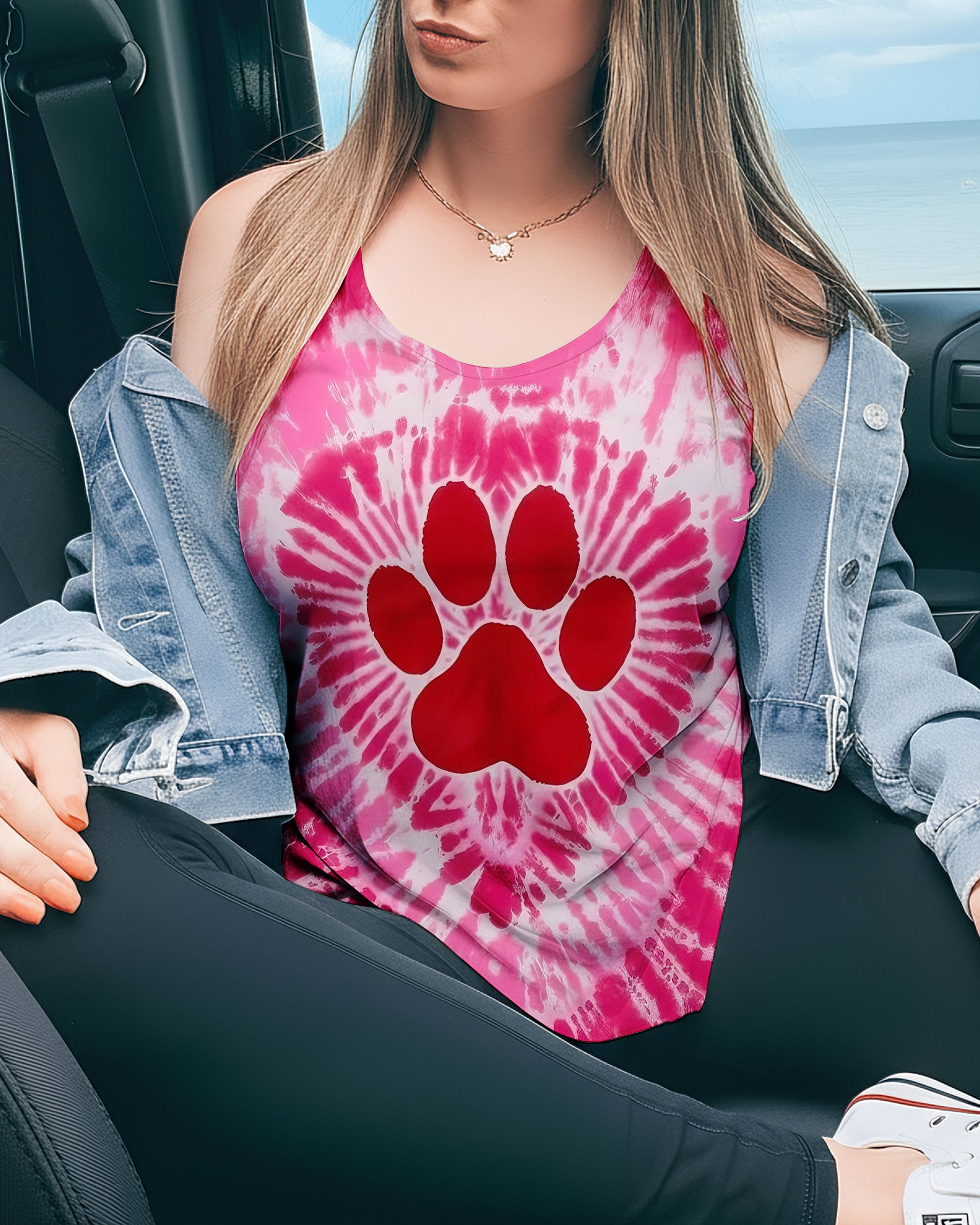 PINK SWIRL PAW ALL OVER PRINT - YHLT0201262