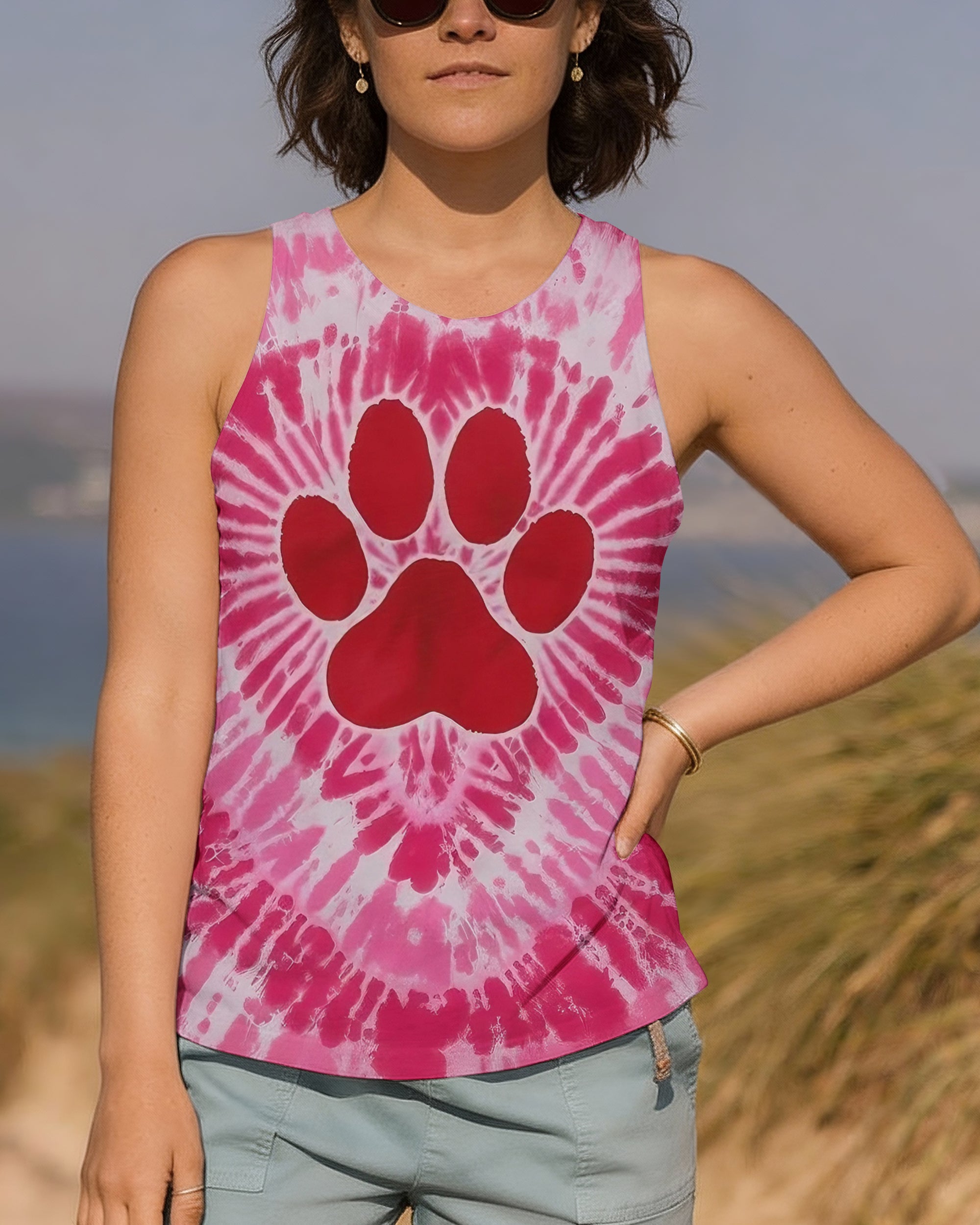 PINK SWIRL PAW ALL OVER PRINT - YHLT0201262