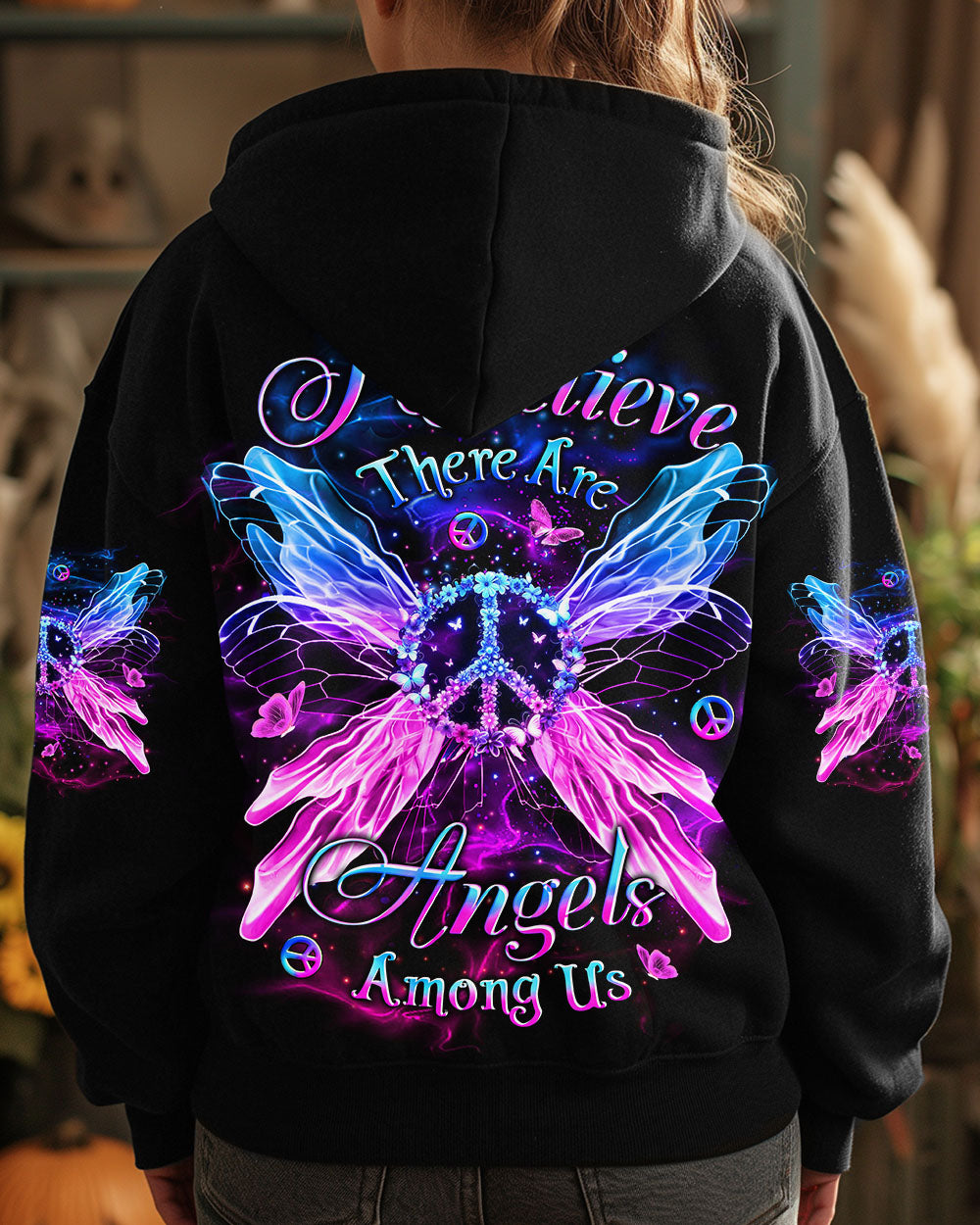 I BELIEVE THERE ARE ANGELS AMONG US WINGS ALL OVER PRINT - YHLT0301253