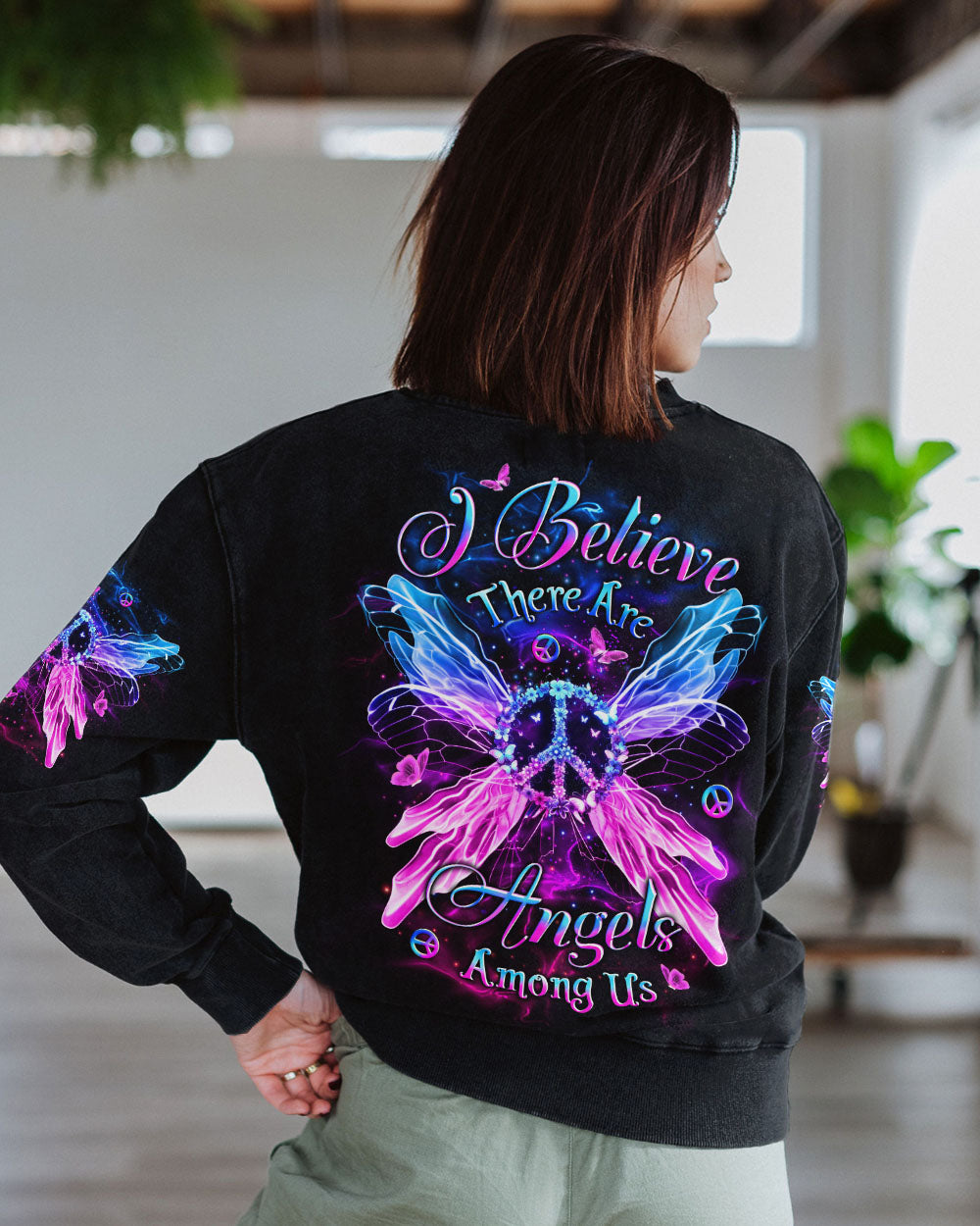 I BELIEVE THERE ARE ANGELS AMONG US WINGS ALL OVER PRINT - YHLT0301253