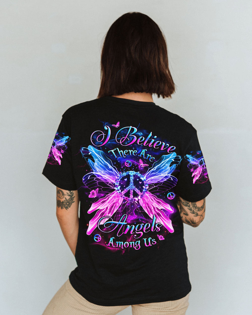 I BELIEVE THERE ARE ANGELS AMONG US WINGS ALL OVER PRINT - YHLT0301253