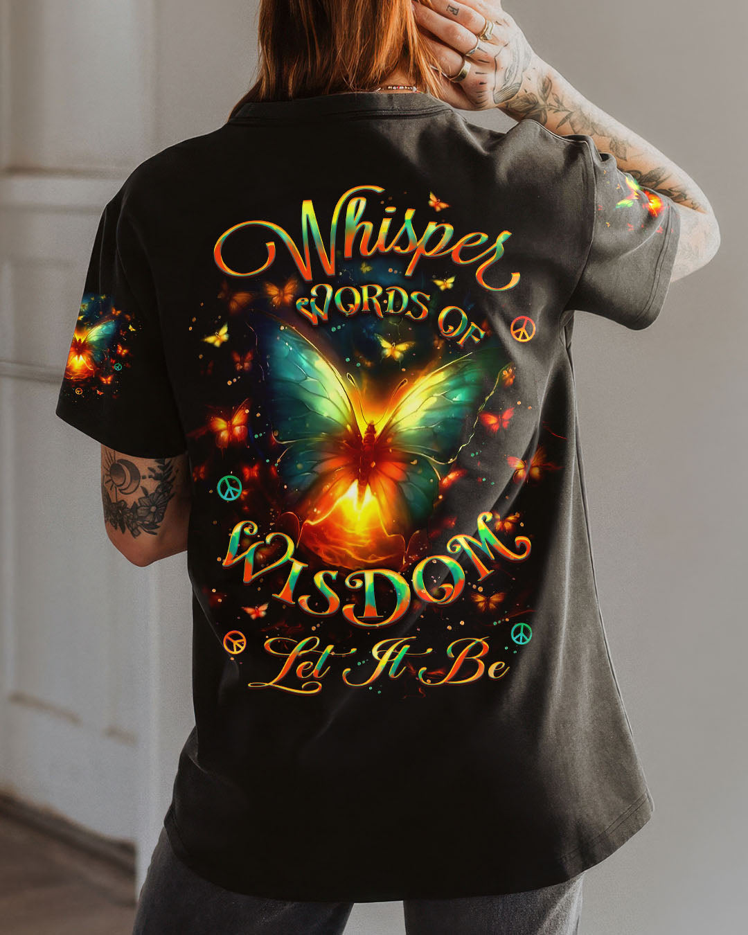 WHISPER WORDS OF WISDOM LET IT BE BUTTERFLY ALL OVER PRINT - YHLT0304252