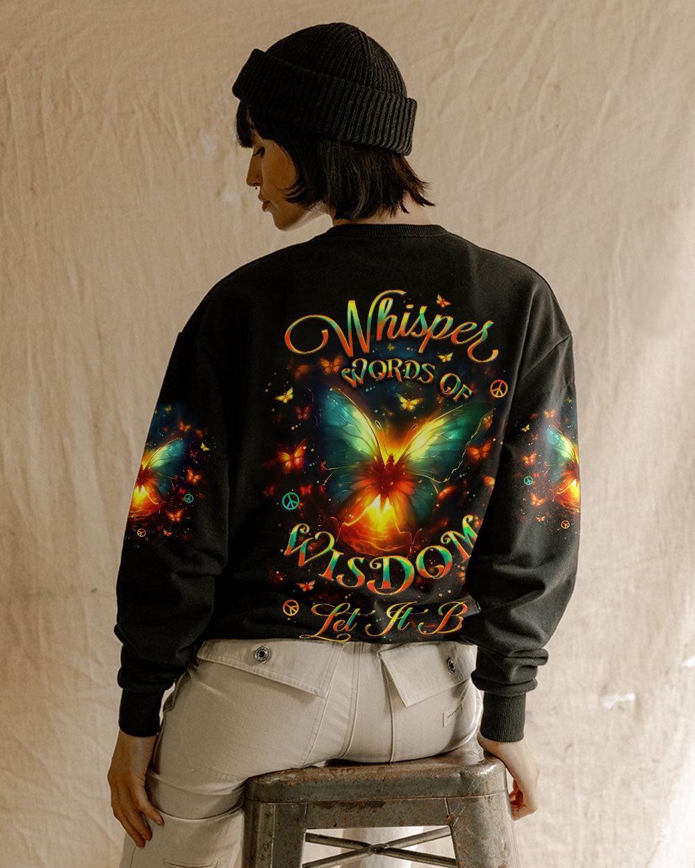 WHISPER WORDS OF WISDOM LET IT BE BUTTERFLY ALL OVER PRINT - YHLT0304252
