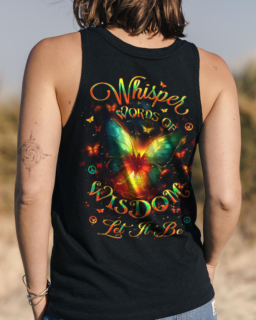WHISPER WORDS OF WISDOM LET IT BE BUTTERFLY ALL OVER PRINT - YHLT0304252