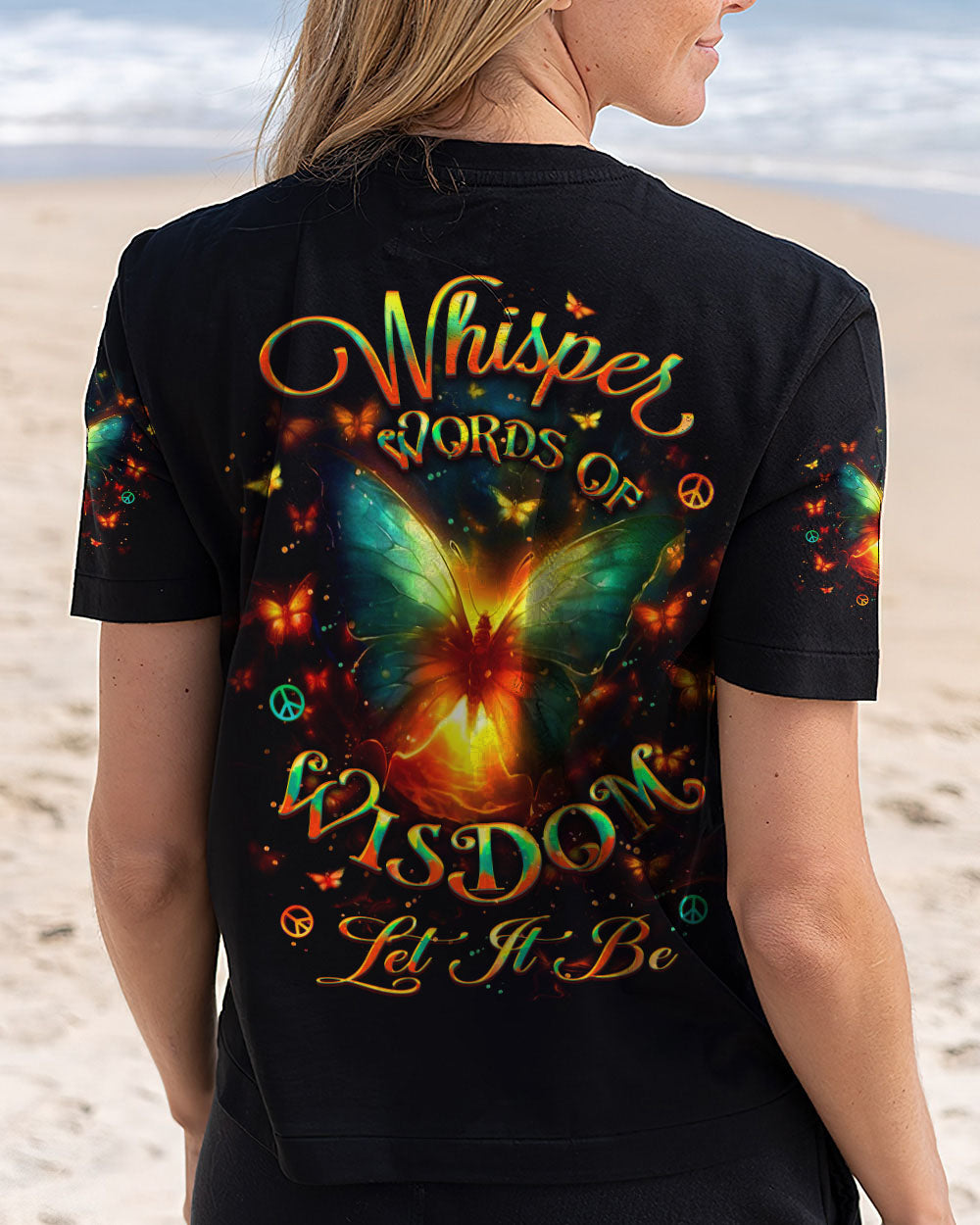 WHISPER WORDS OF WISDOM LET IT BE BUTTERFLY ALL OVER PRINT - YHLT0304252