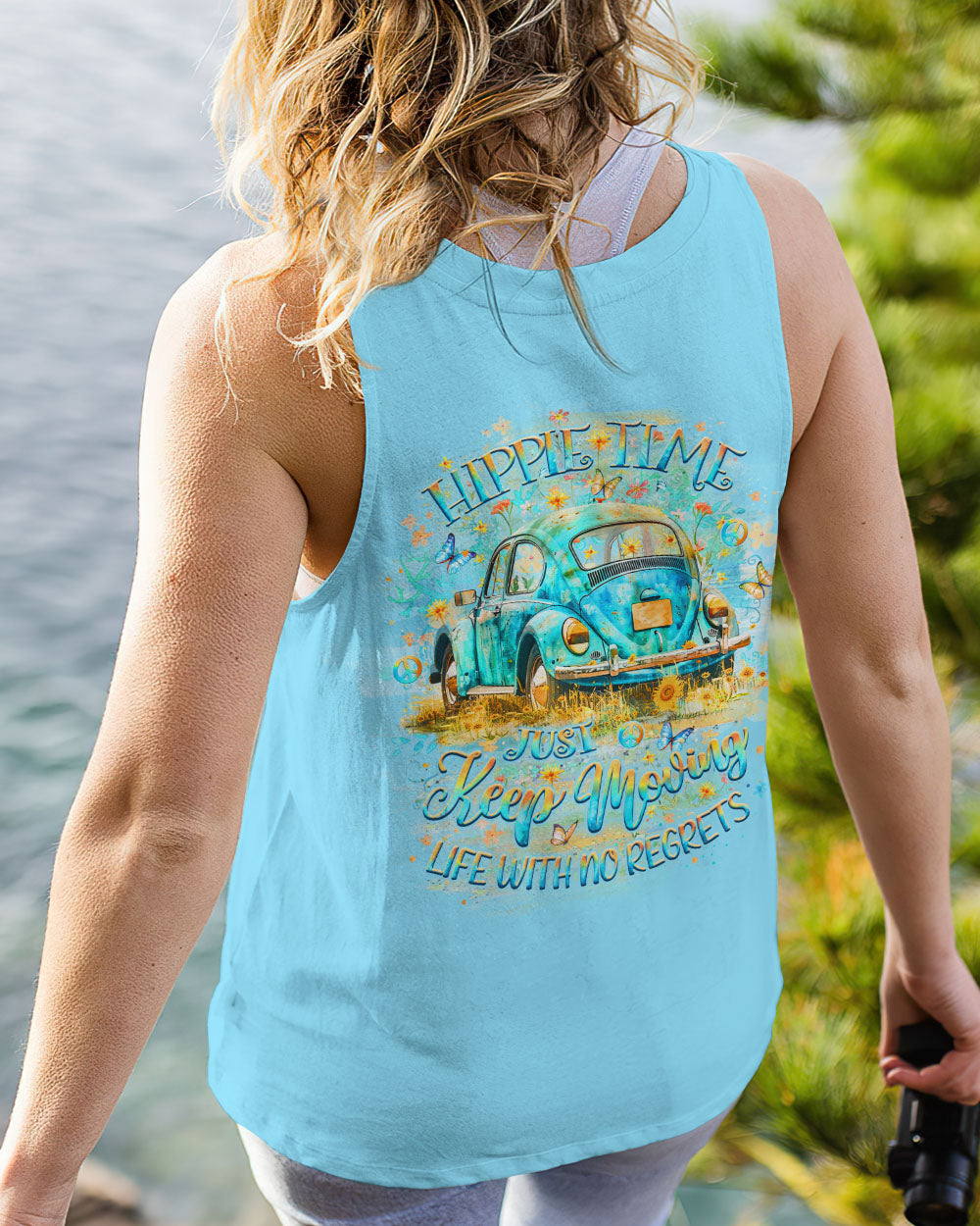 HIPPIE TIME JUST KEEP MOVING ALL OVER PRINT - YHLT0306243
