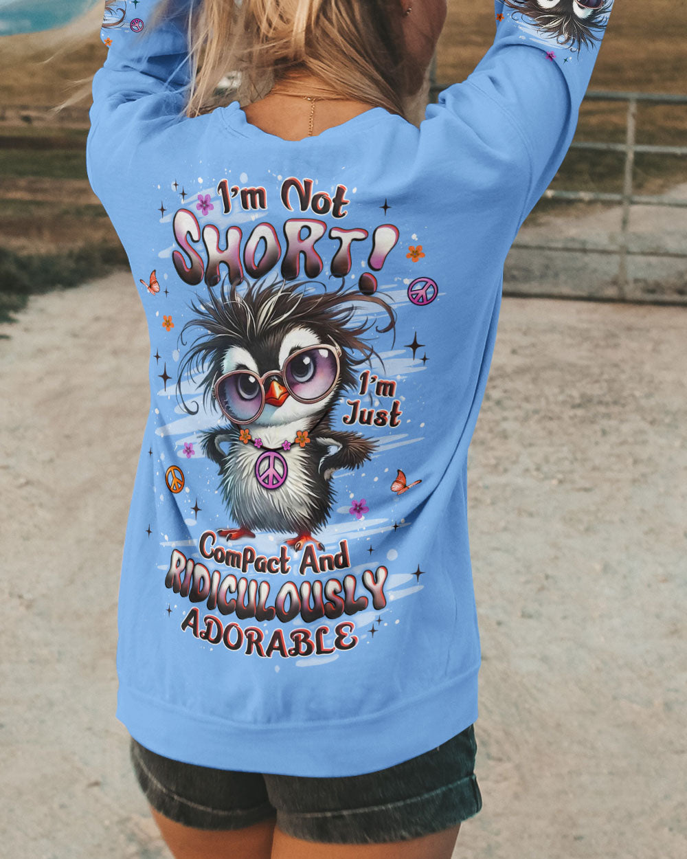I'M NOT SHORT DUCK HIPPIE ALL OVER PRINT - YHLT0309251