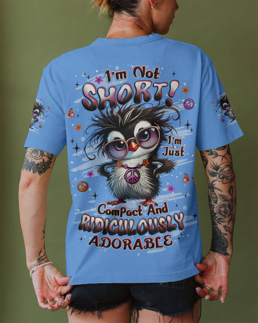I'M NOT SHORT DUCK HIPPIE ALL OVER PRINT - YHLT0309251