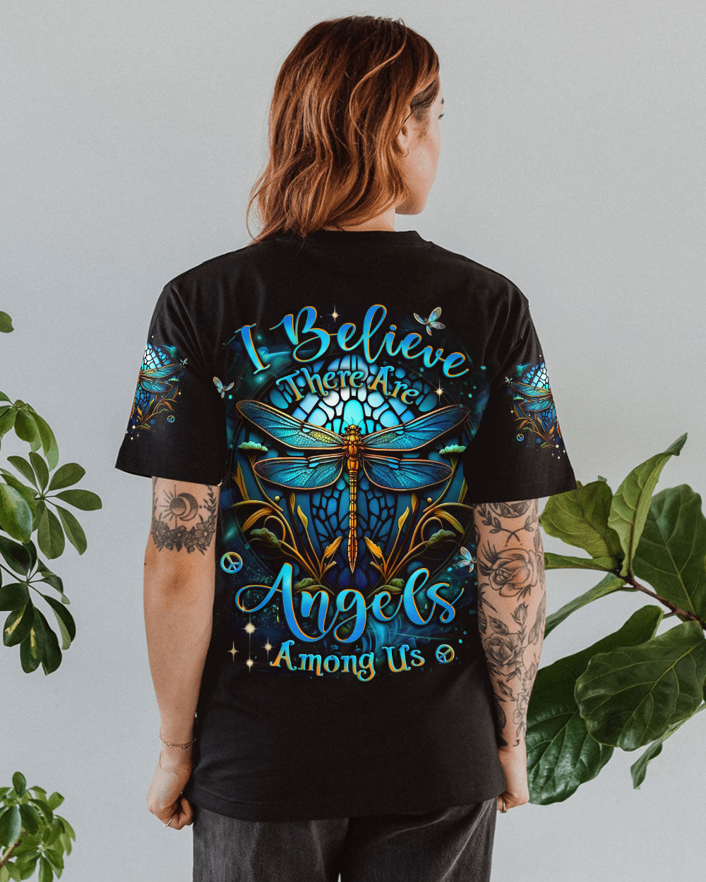 I BELIEVE THERE ARE ANGELS AMONG US DRAGONFLY ALL OVER PRINT - YHLT0312243