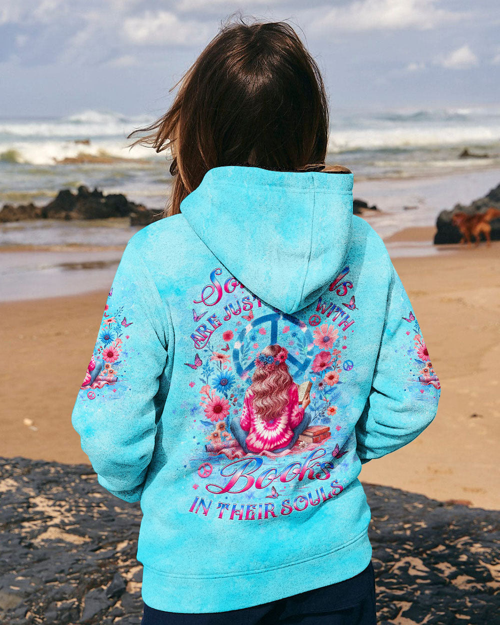 SOME GIRLS ARE JUST BORN WITH BOOKS ALL OVER PRINT - YHLT0406243