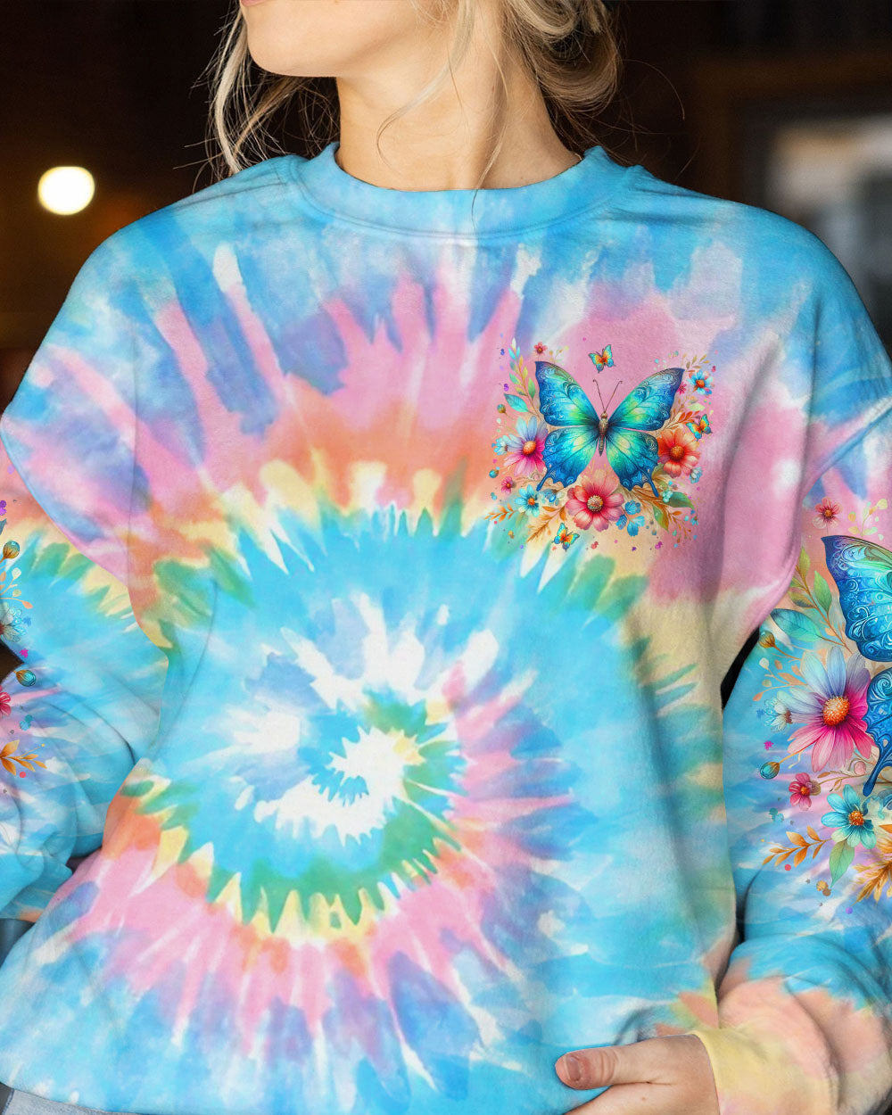 EVERYTHING HAPPENS FOR A REASON BUTTERFLY ALL OVER PRINT - YHLT0412233
