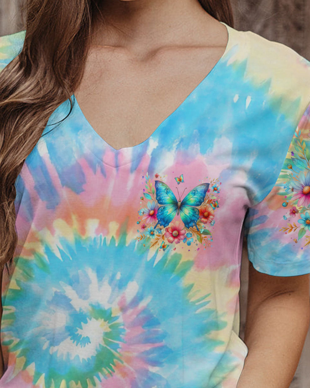 EVERYTHING HAPPENS FOR A REASON BUTTERFLY ALL OVER PRINT - YHLT0412233