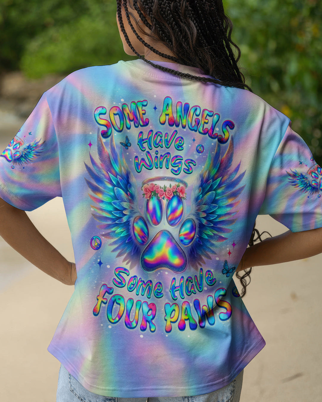 SOME ANGELS HAVE WINGS SOME HAVE FOUR PAWS ALL OVER PRINT - YHLT0501261