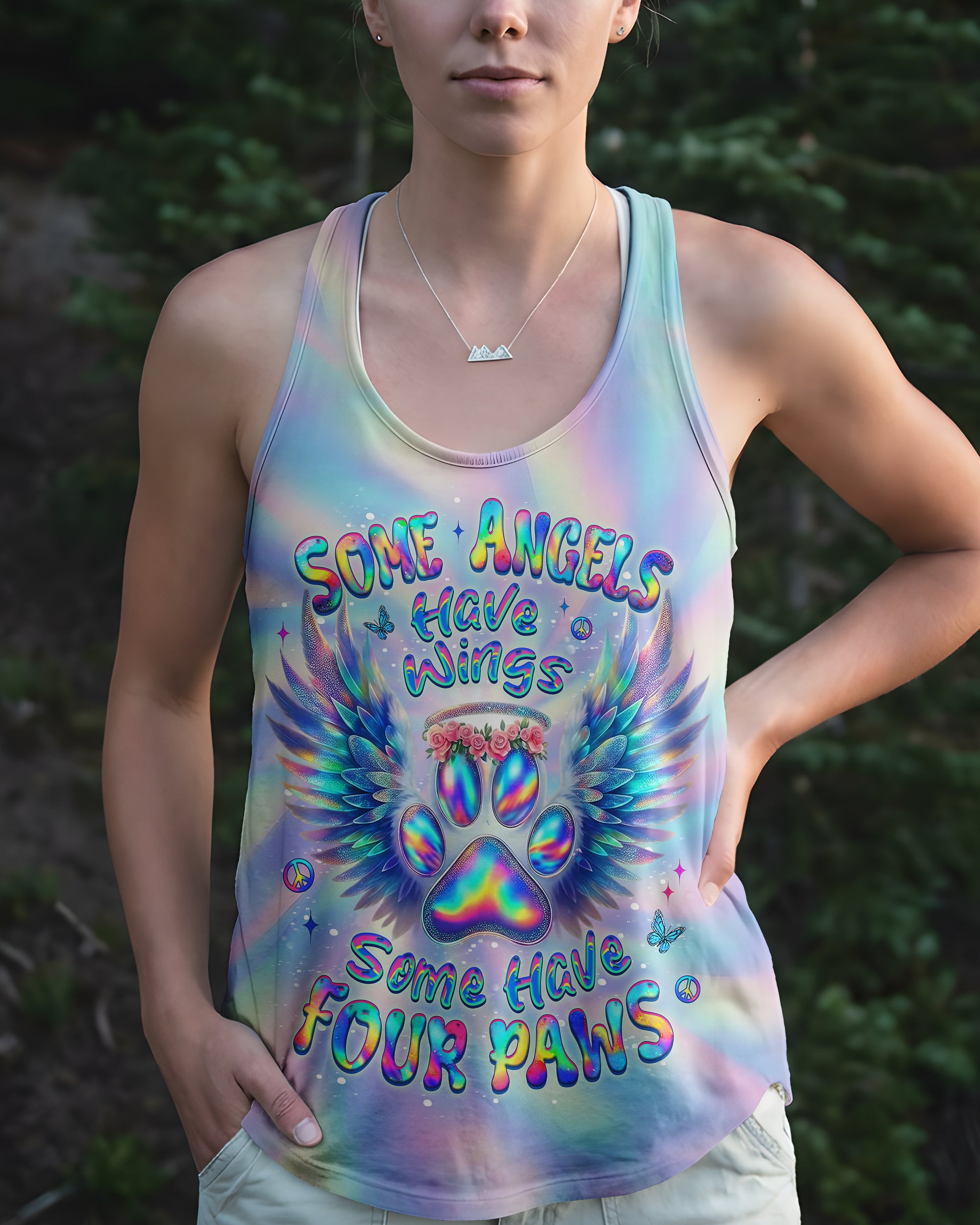 SOME ANGELS HAVE WINGS SOME HAVE FOUR PAWS ALL OVER PRINT - YHLT0501261