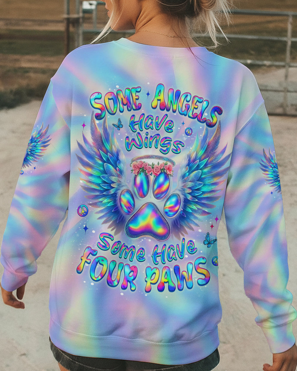 SOME ANGELS HAVE WINGS SOME HAVE FOUR PAWS ALL OVER PRINT - YHLT0501261